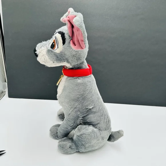 Disney Store Original Plush Tramp Dog Stuffed Animal Lady and the Tramp Gray 17" - Picture 6 of 8